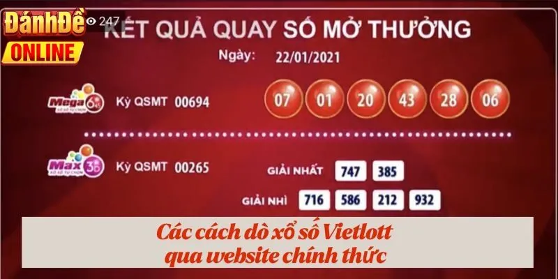 Các cách dò xổ số Vietlott qua website chính thức
