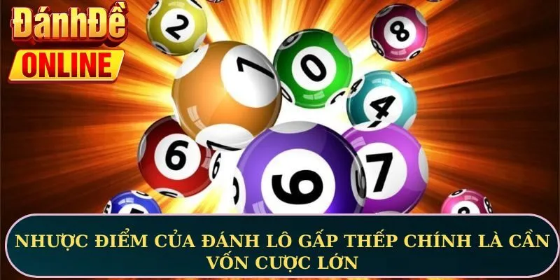 Nhược điểm của đánh lô gấp thếp chính là cần vốn cược lớn